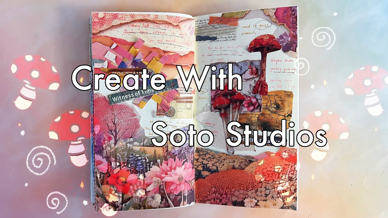 Creative Spreads with Soto Studios🥰 | Scrapbook Supplies| Junk Journaling | Scrapbooking Idea | ASMR