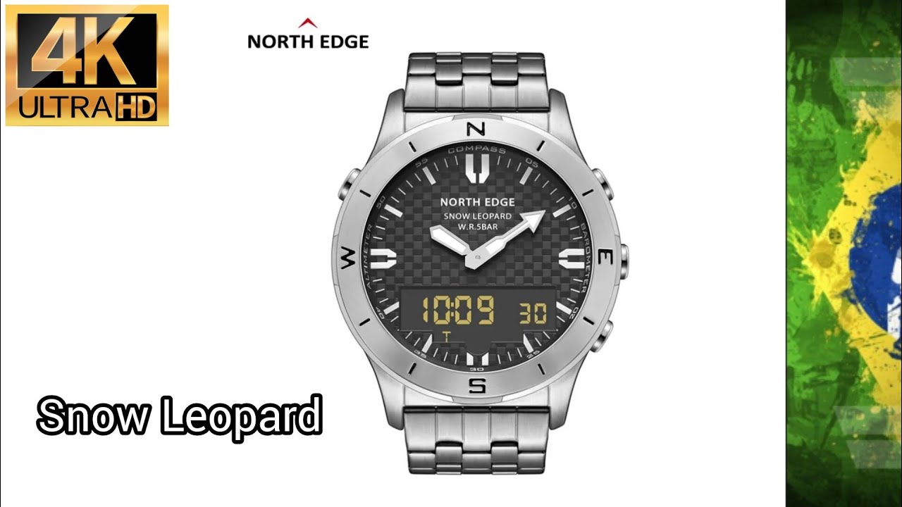 Analise Relógio North Edge Snow Leopard