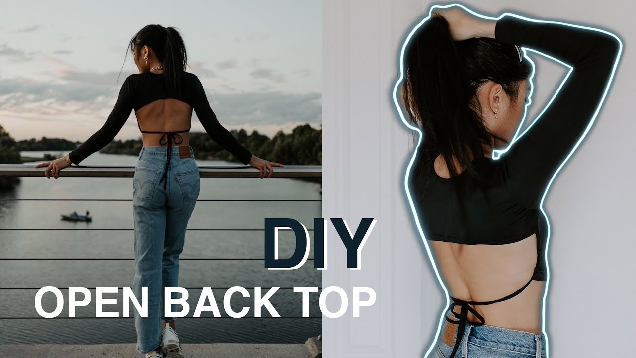 DIY OPEN BACK TIE TOP | deconstrut