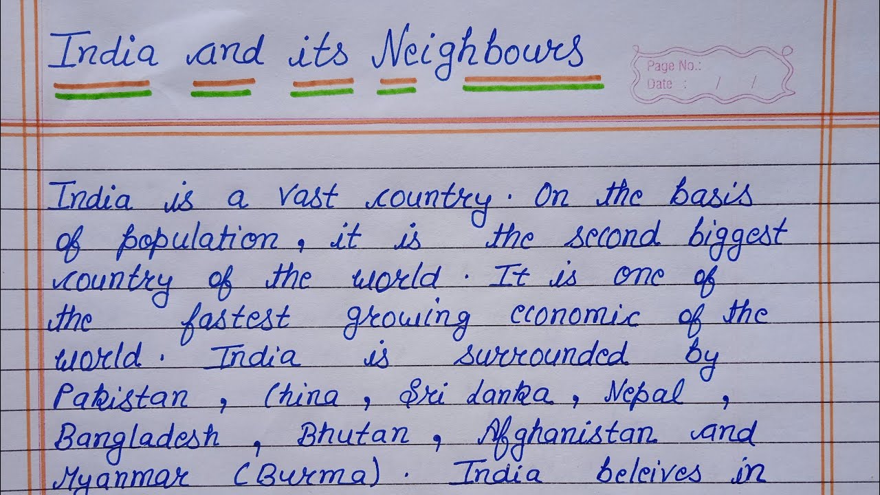 write an essay on India and its neighbours || essay on India and its neighbour countries in english