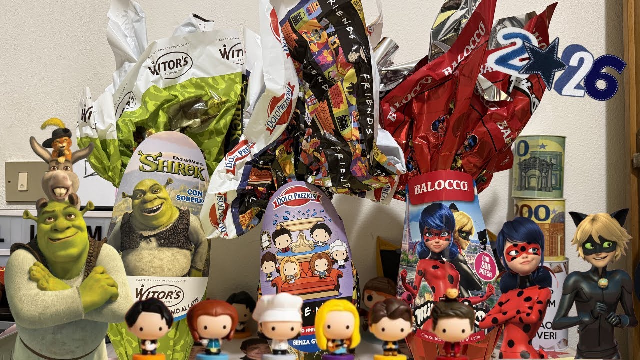 Apertura Uova di Pasqua 2026: Shrek, Friends e Miraculous!