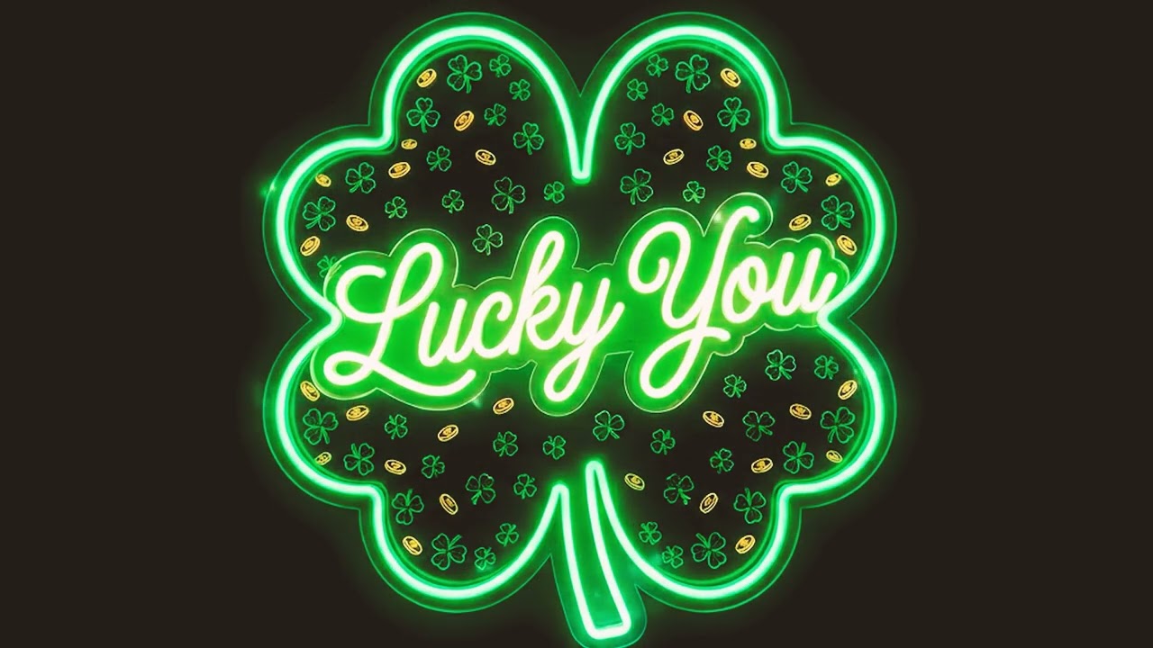 St. Patrick’s Day Lucky Green Sign | 528Hz + 888Hz Lucky Frequencies | 3 Hour Wall Art Screensaver