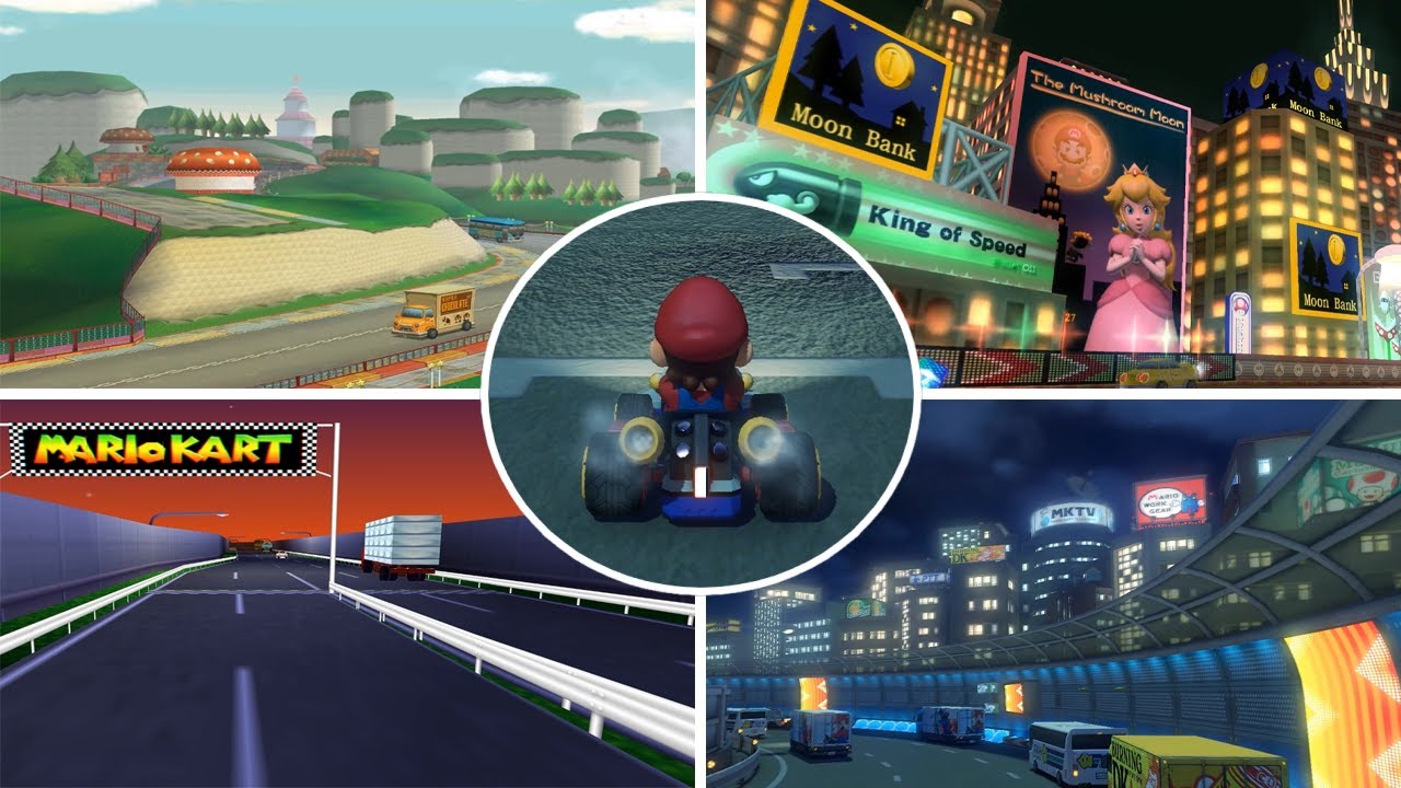 Evolution of Traffic Courses in Mario Kart Games (1996-2022)