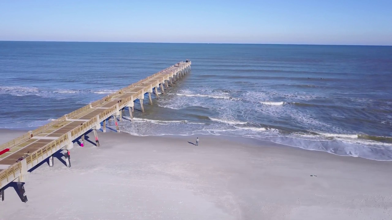 Jacksonville Beach, Florida. | DJI Mavic Pro 4K Beach Drone Footage.