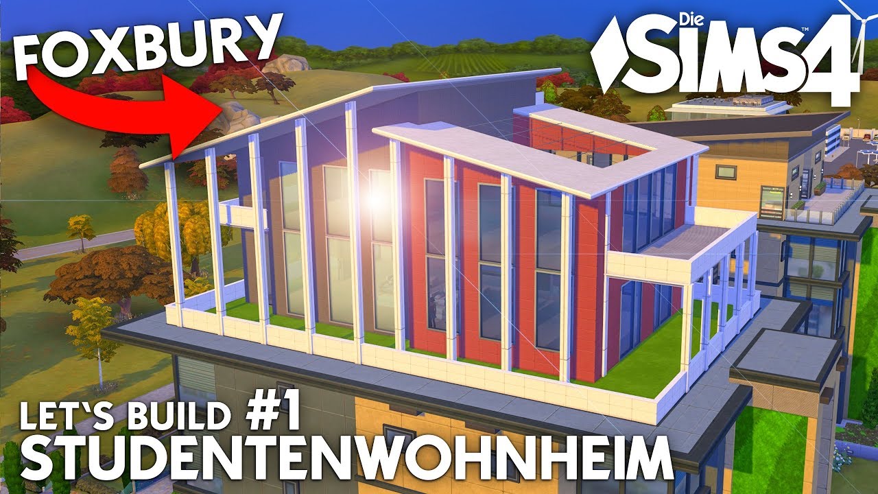 NEUBAU: Studentenwohnheim Foxbury #1 👩&zwj;🎓👨&zwj;🎓 Bauen mit Die Sims 4 An die Uni! (deutsch)