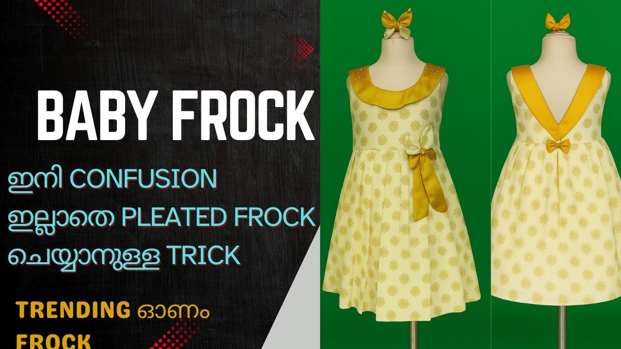 Beautiful Baby Frock with Easy Trick/ Onam dress cutting and stitching/trending frock cutting part 1