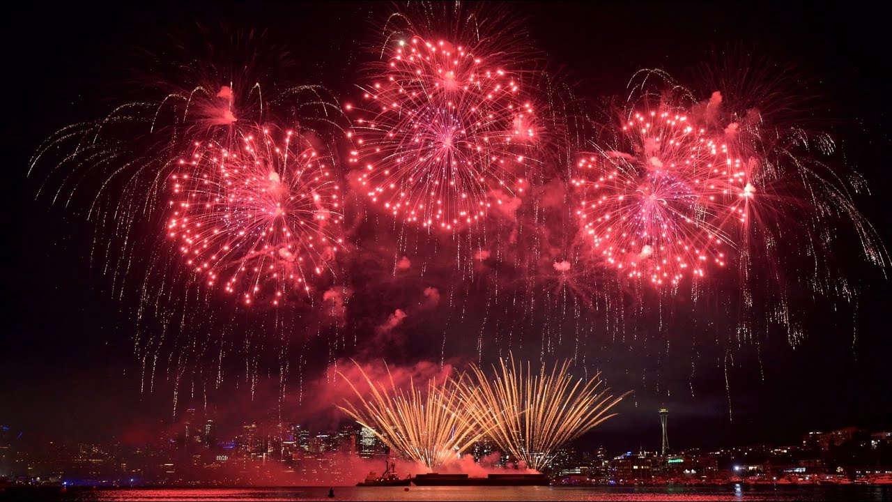 [4K] Seattle 7.4 Lake Union Fireworks show (Partial)