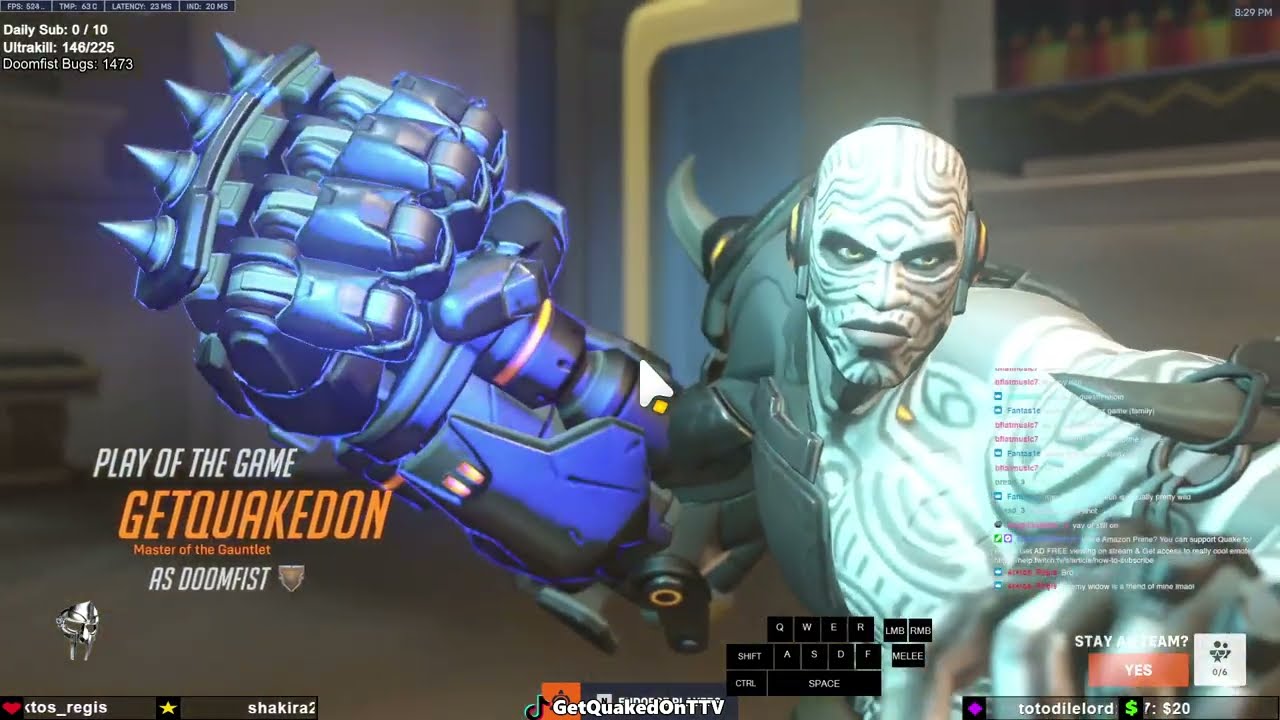 6 vs 6! What TOP .1% Doofmist Looks Like! GetQuakedOn DPS Doomfist Gameplay