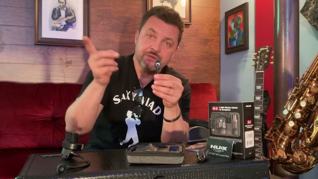 Full review of the NUX B-6 wireless saxophone microphone.