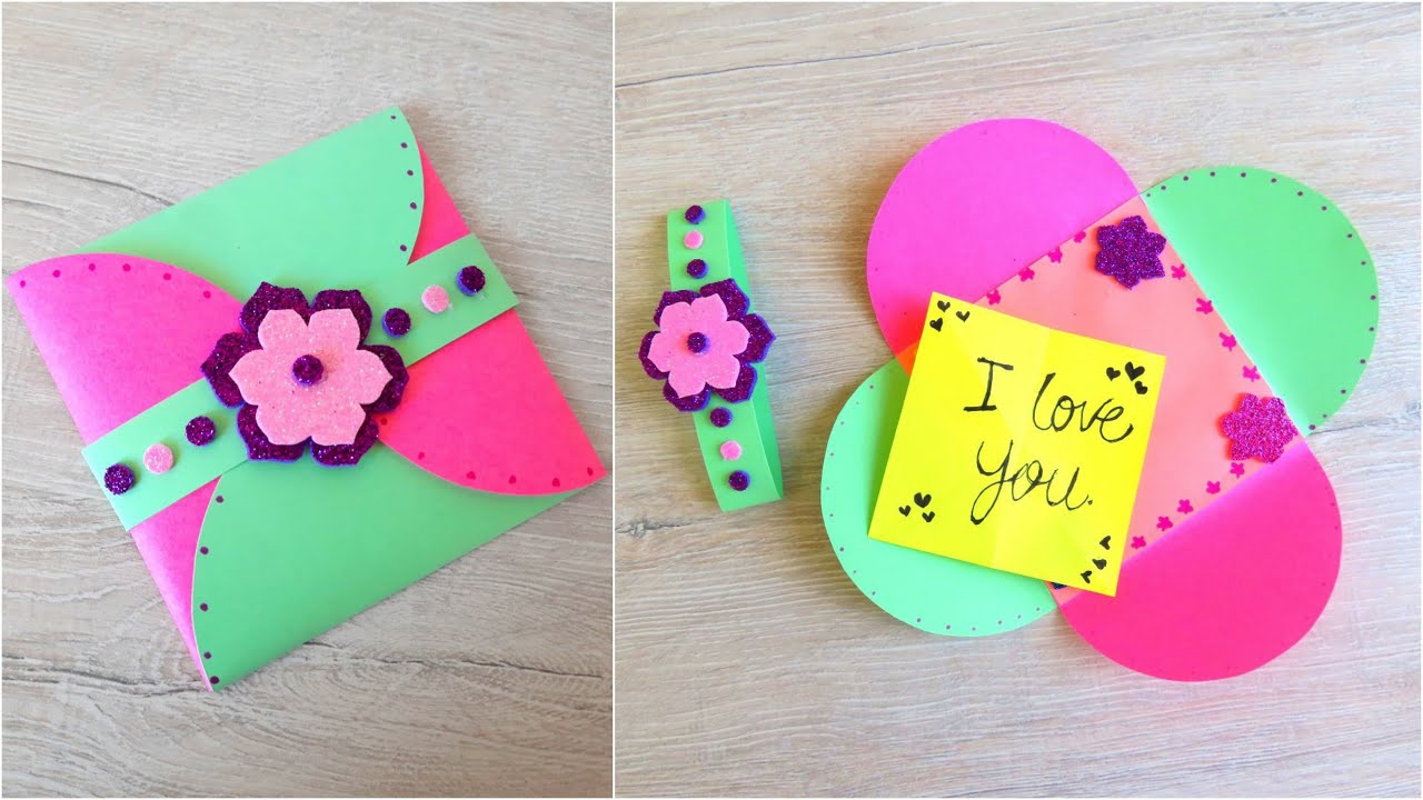 Hermosa idea de tarjeta de cumpleaños: tarjetas de felicitación de bricolaje para cumpleaños