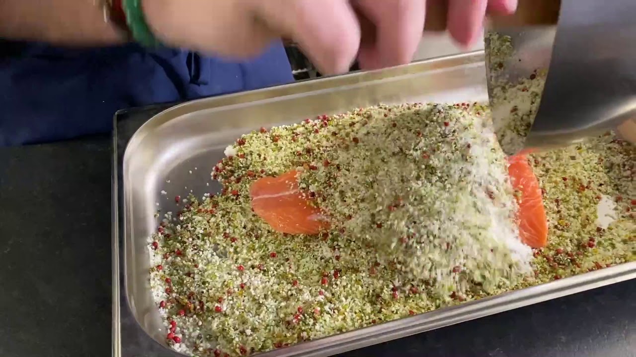 La bonne recette : le saumon gravelax aux condiments par Fabien Torrente
