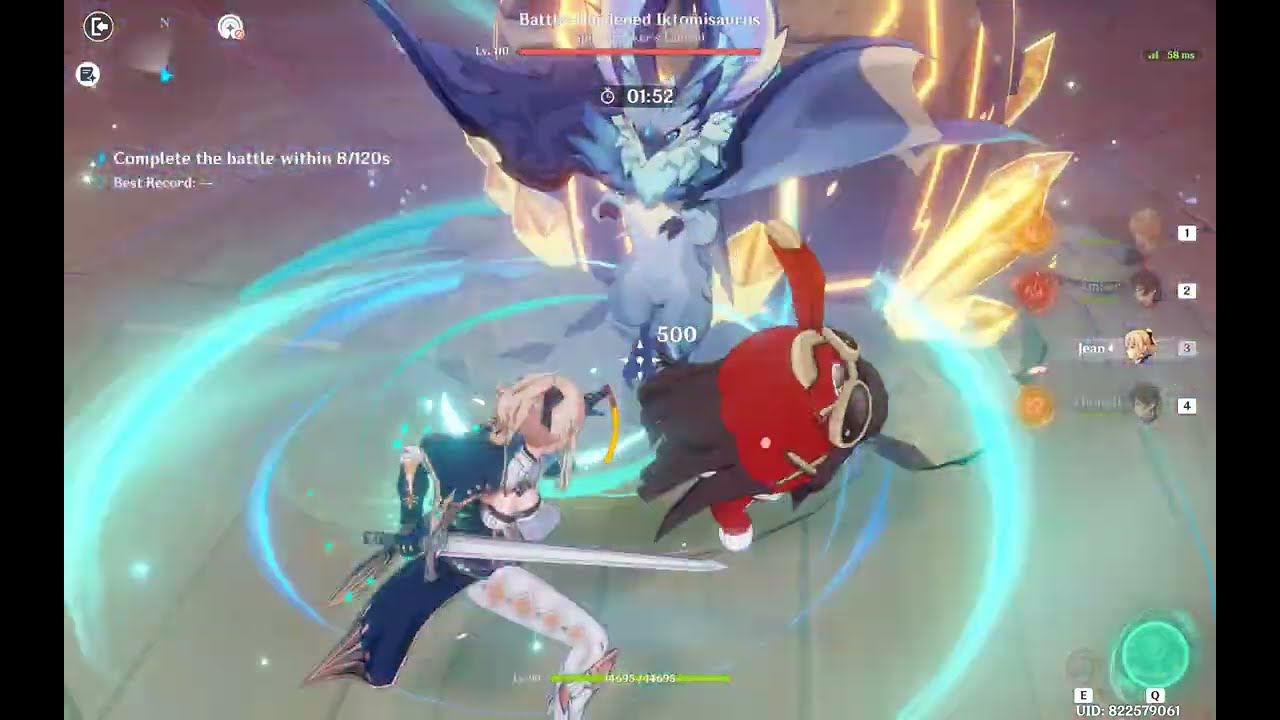 Amber 23s Dire Lv.110 Iktomisaurus (60 FPS) | 6.2 Stygian Onslaught | Genshin Impact