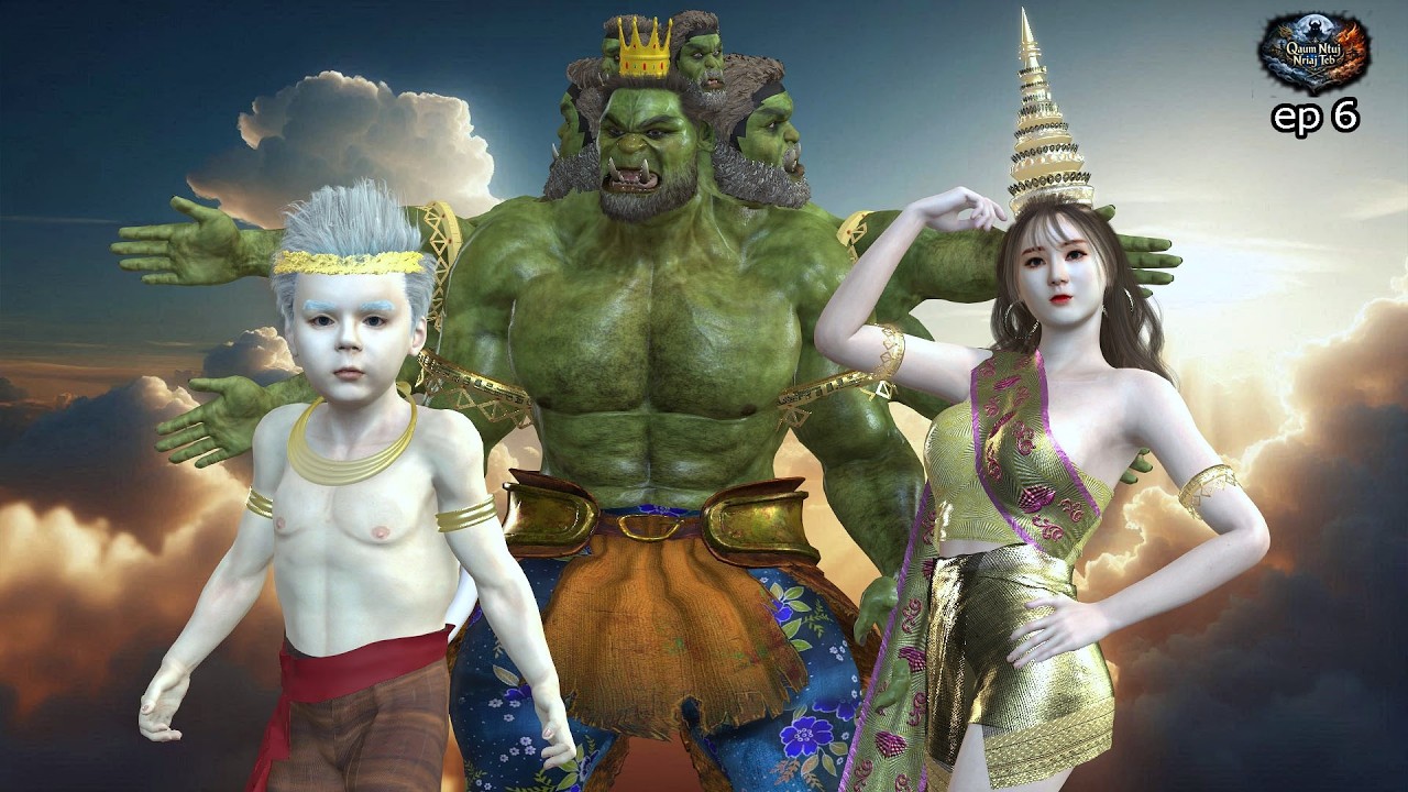 qaum ntuj nriaj teb daim part ep 6  hmoob hmong animation 3d
