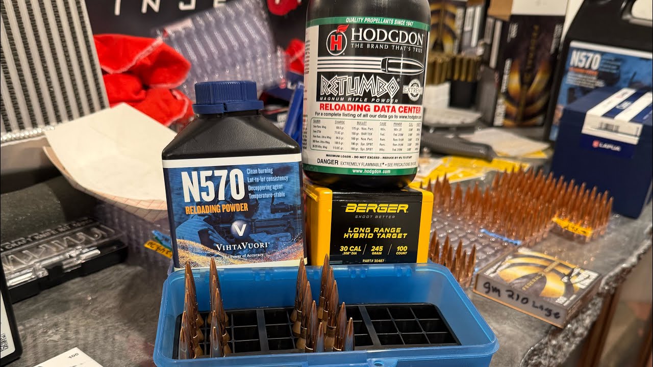 Testing N570 and Retumbo with 245 Berger LRHT .300 Norma Magnum Barrett MRAD. 