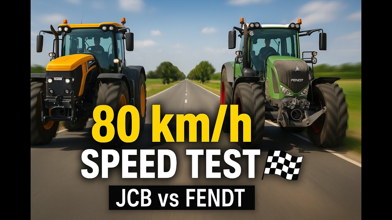 80 kmh Speed Battle! 🚜 JCB Fastrac 8330 vs  Fendt 828 Vario &ndash; Wer ist schneller