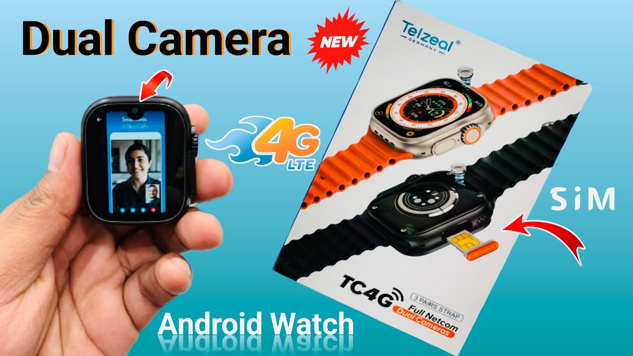 Dual Camera⚡️4G Android Watch / Telzeal TC4G / Unboxing Review / Price in Bangladesh