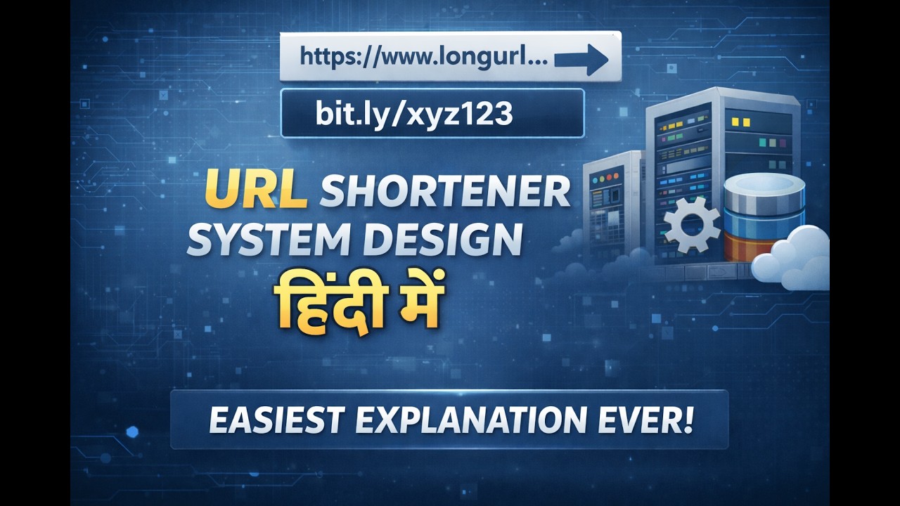 (Hindi Tutorial) Interview URL Shortener System Design in Hindi 🔥 | Easiest Explanation Ever!