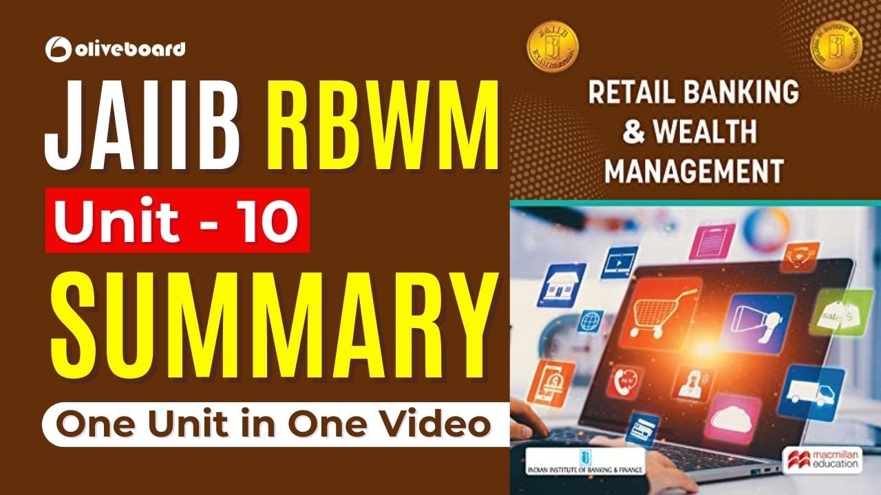 JAIIB RBWM Macmillan Book | Unit - 10 | Summary | JAIIB Macmillan Books 2023 | RBWM By Rajeev Sir