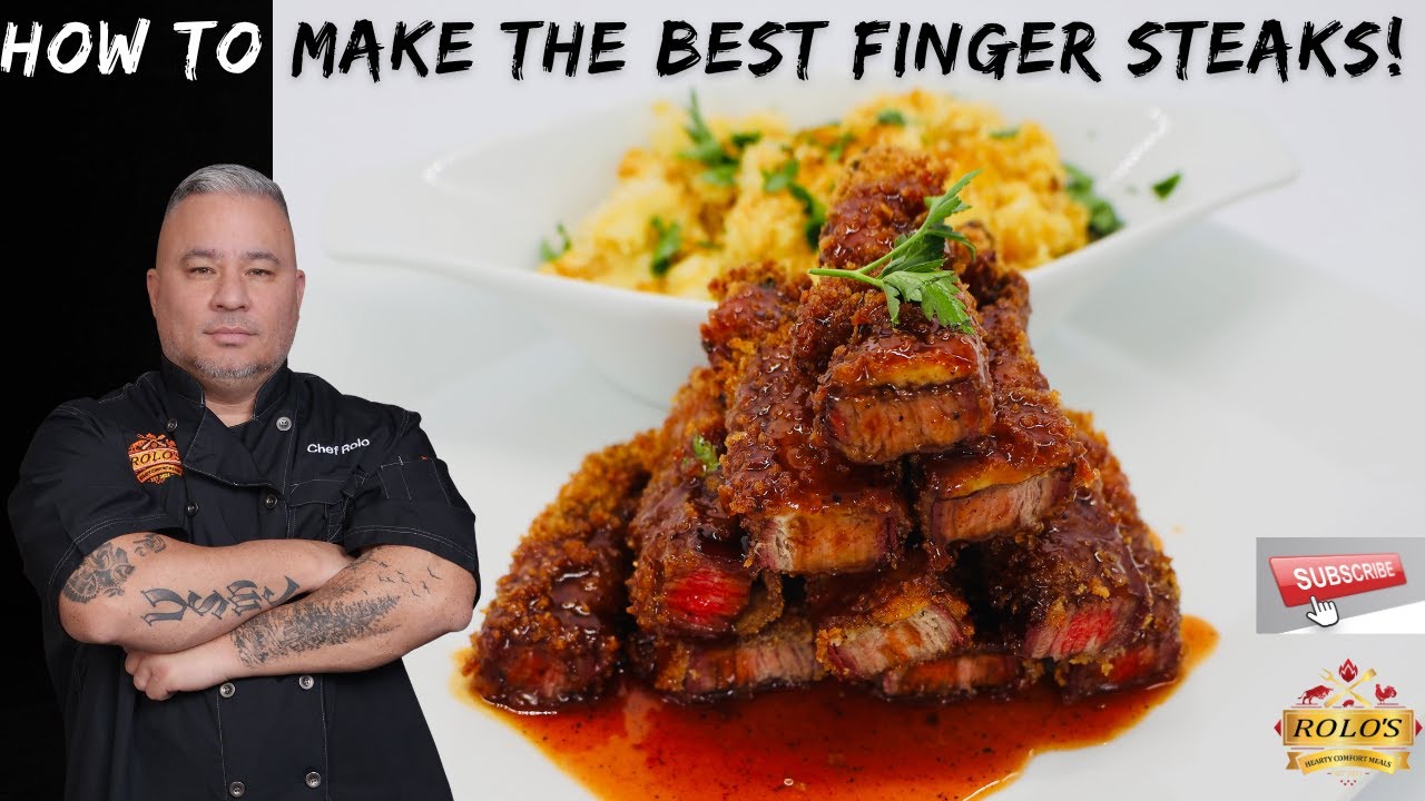 HOW TO MAKE THE BEST FINGER STEAKS! - Steak Fingers and Gravy Recipe | CHEF ROLO