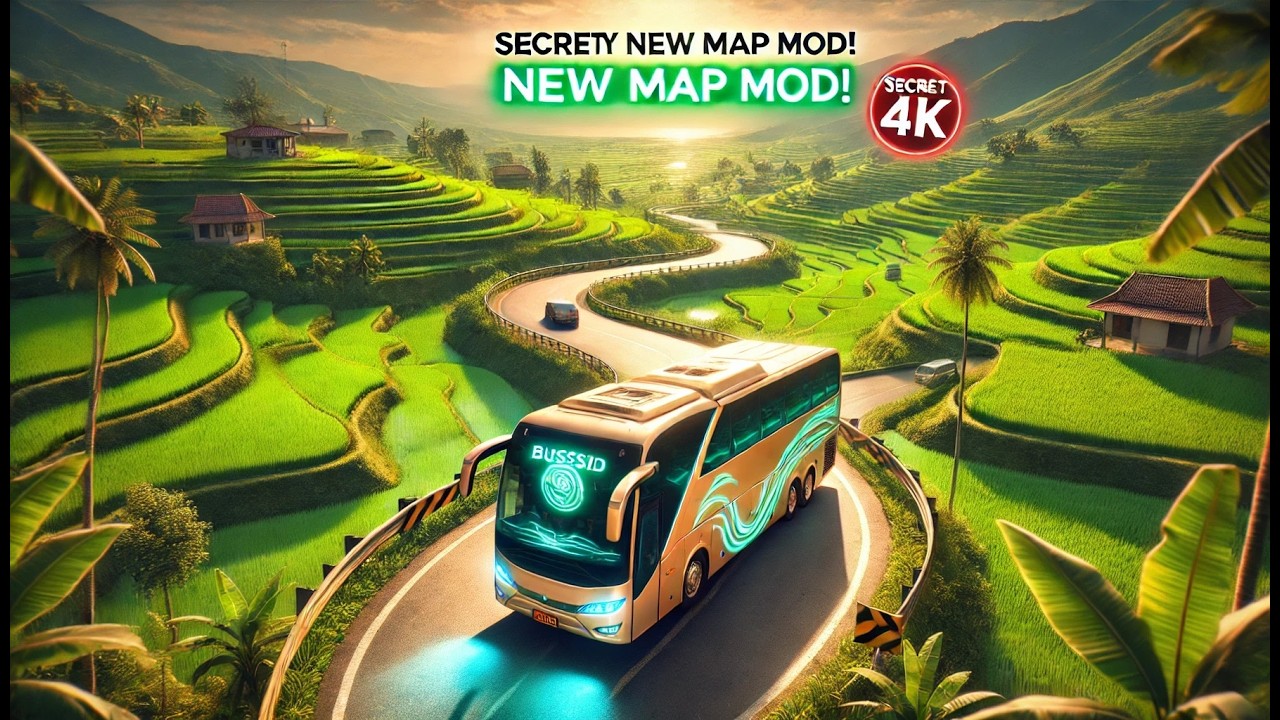 SECRET NEW MAP MOD in Bus Simulator Indonesia 😱 BUSSID 4K Gameplay #android