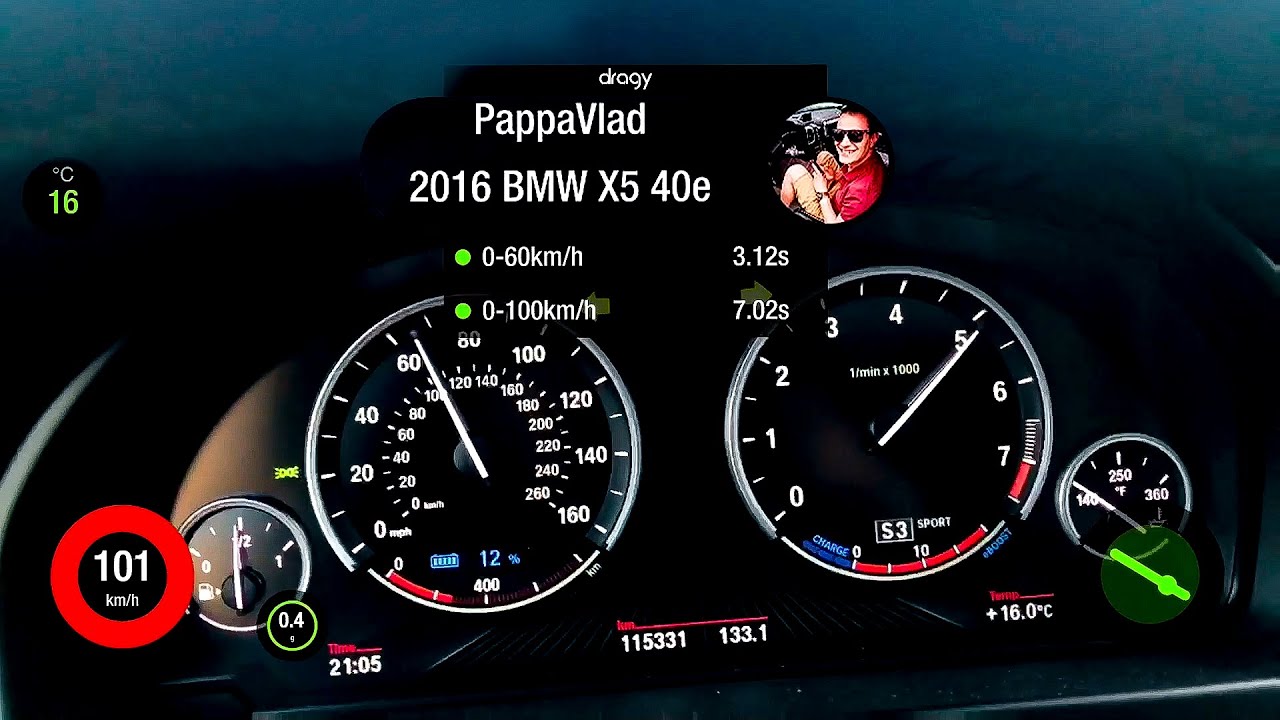 BMW X5 40E 2016 (F15) 0-100 1/4 РАЗГОН ПО DRAGY