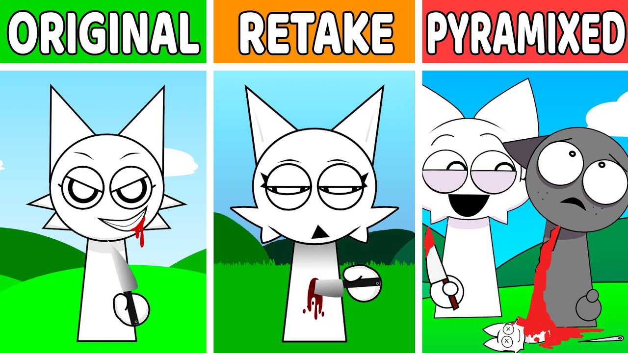Best Reaction Sprunki - Sprunki Original Vs Retake Vs Pyramixed (NEW UPDATE)