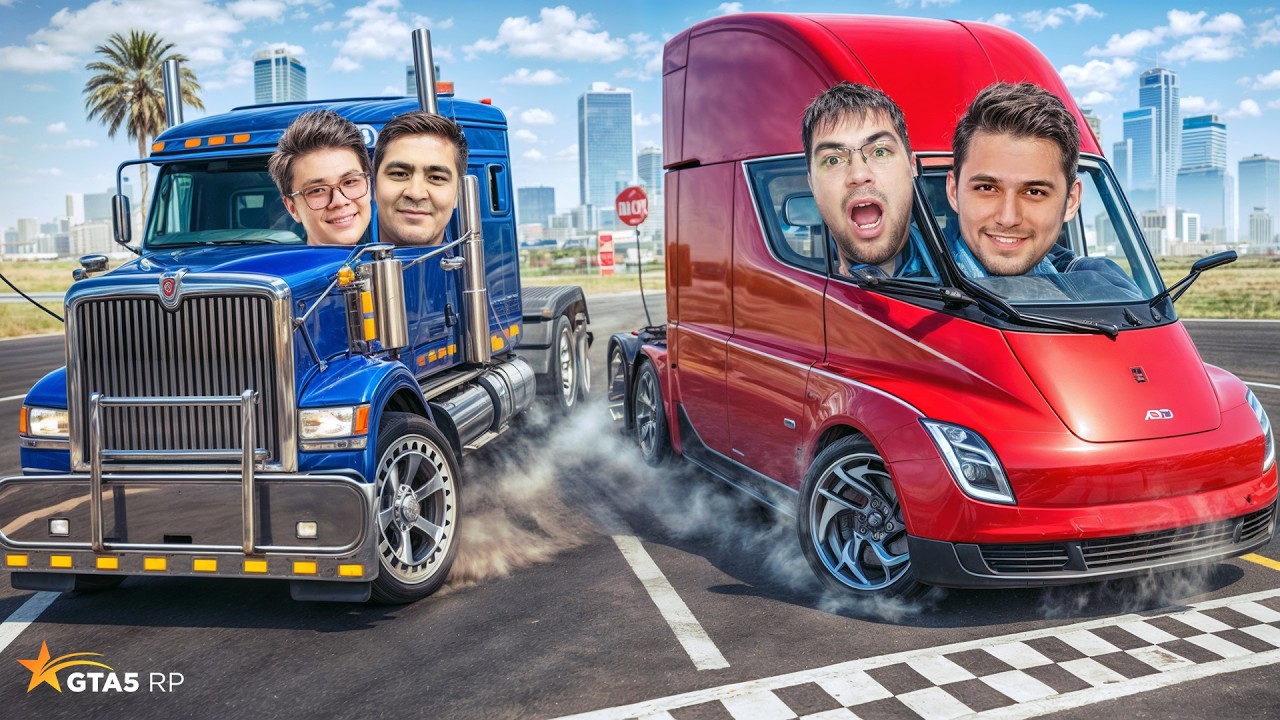 AMERIKA TRUCKLARIDA QOYILMAQOM POYGA! BU ENG QIYIN POYGALARDAN BIRI BO'LDI! (GTA 5RP)