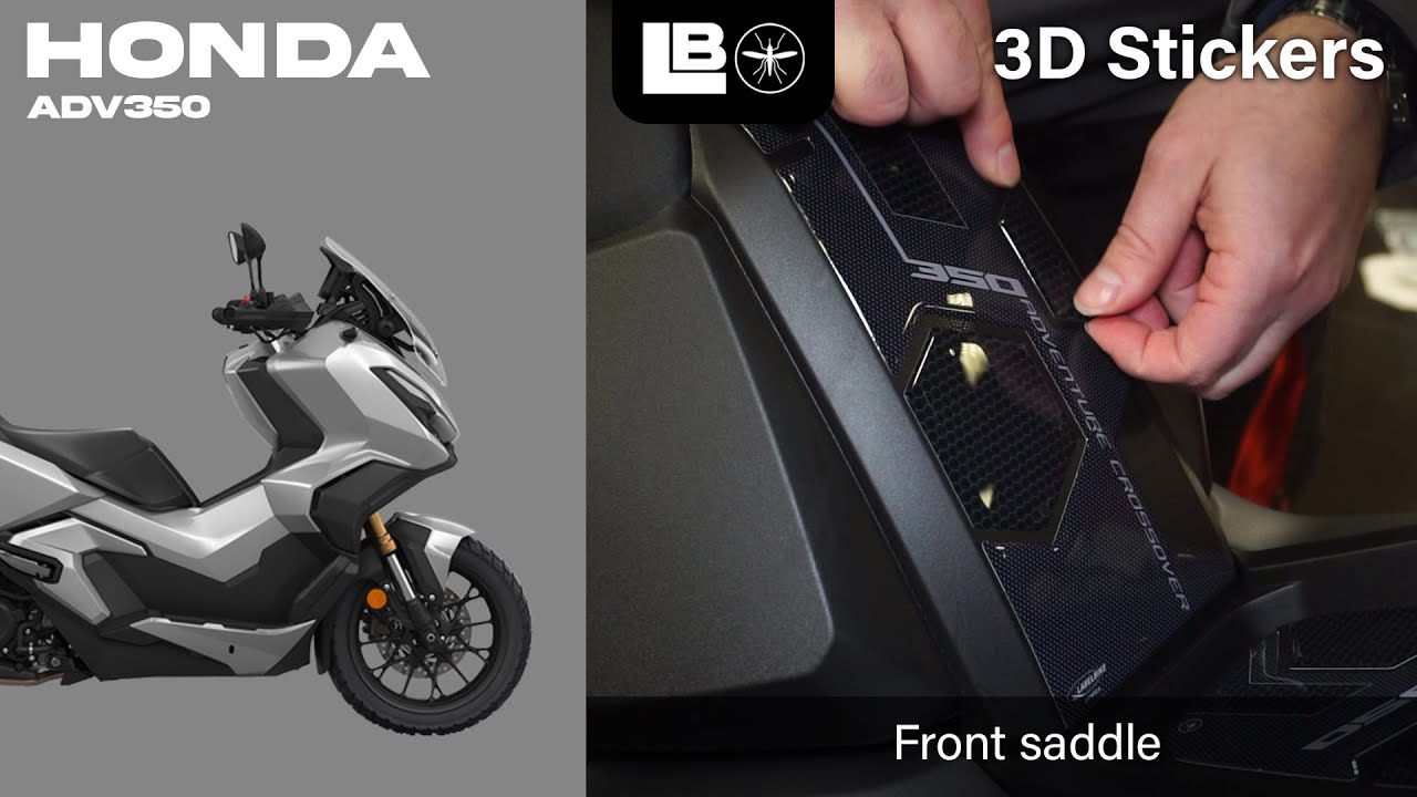 LabelBike® 3D STICKERS front saddle protection compatible with Honda ADV350 scooter