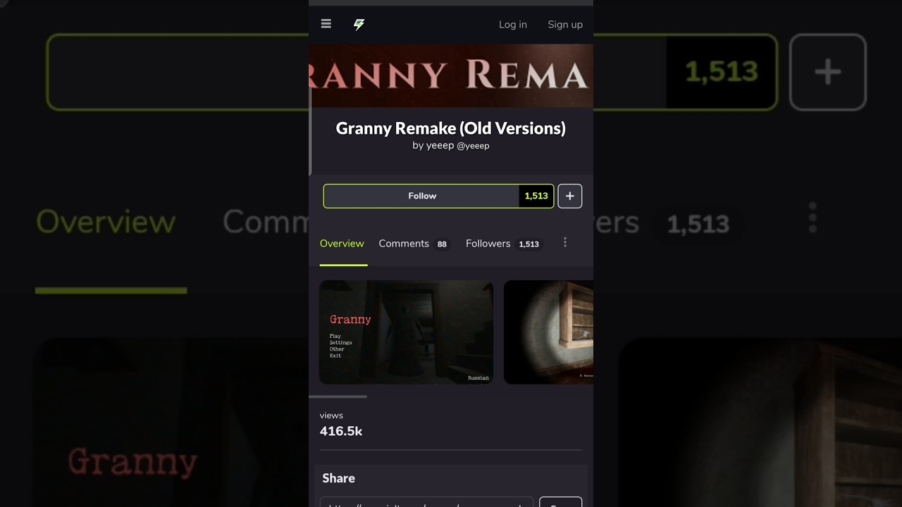 Old Version Of Granny Remake on Google by Gamejolt.com #granny #horror #fyp