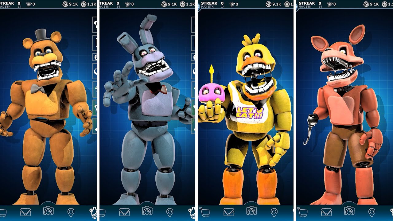 FNAF AR Fixed Nightmare Animatronics Jumpscare & Workshop Animations