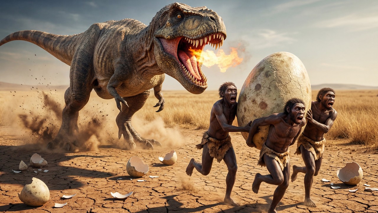 Ancient Survival Story | Early Human Faces Carnotaurus After Stealing Its Eggs