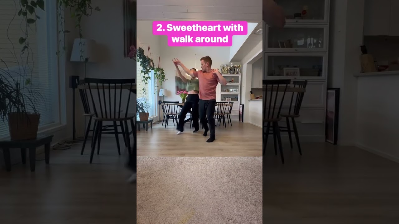 3 different ideas for sweetheart pattern in west coast swing. Follow us for weekly videos! 🤟🏻