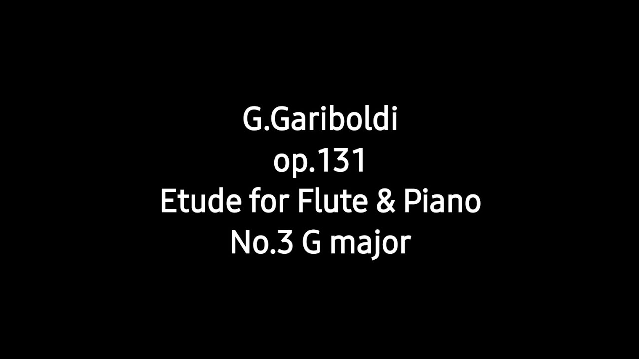 G.Gariboldi etude op.131 for Flute & Piano accompaniment No.3 G major