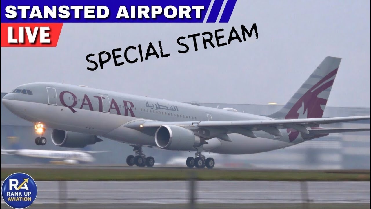 🔴LIVE : ROYAL AIR FORCE A332 & QATAR AMIRI A330 | EMIRATES  B777 |  STANSTED AIRPORT Plane Spotting