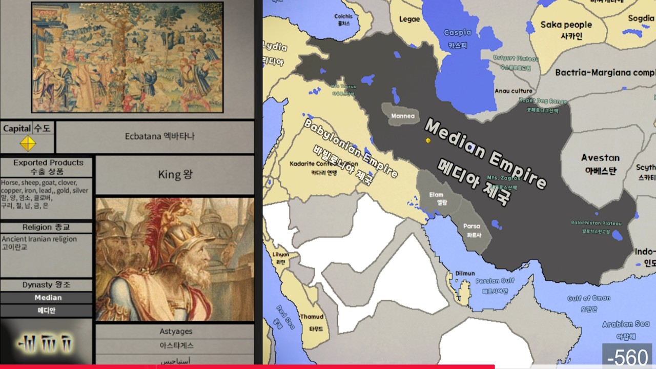 The History of Median Kingdom: Every Year (c.-678~-550)