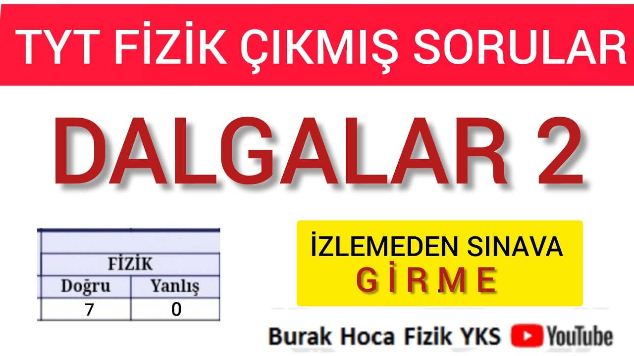 DALGALAR Çıkmış Sorular 2