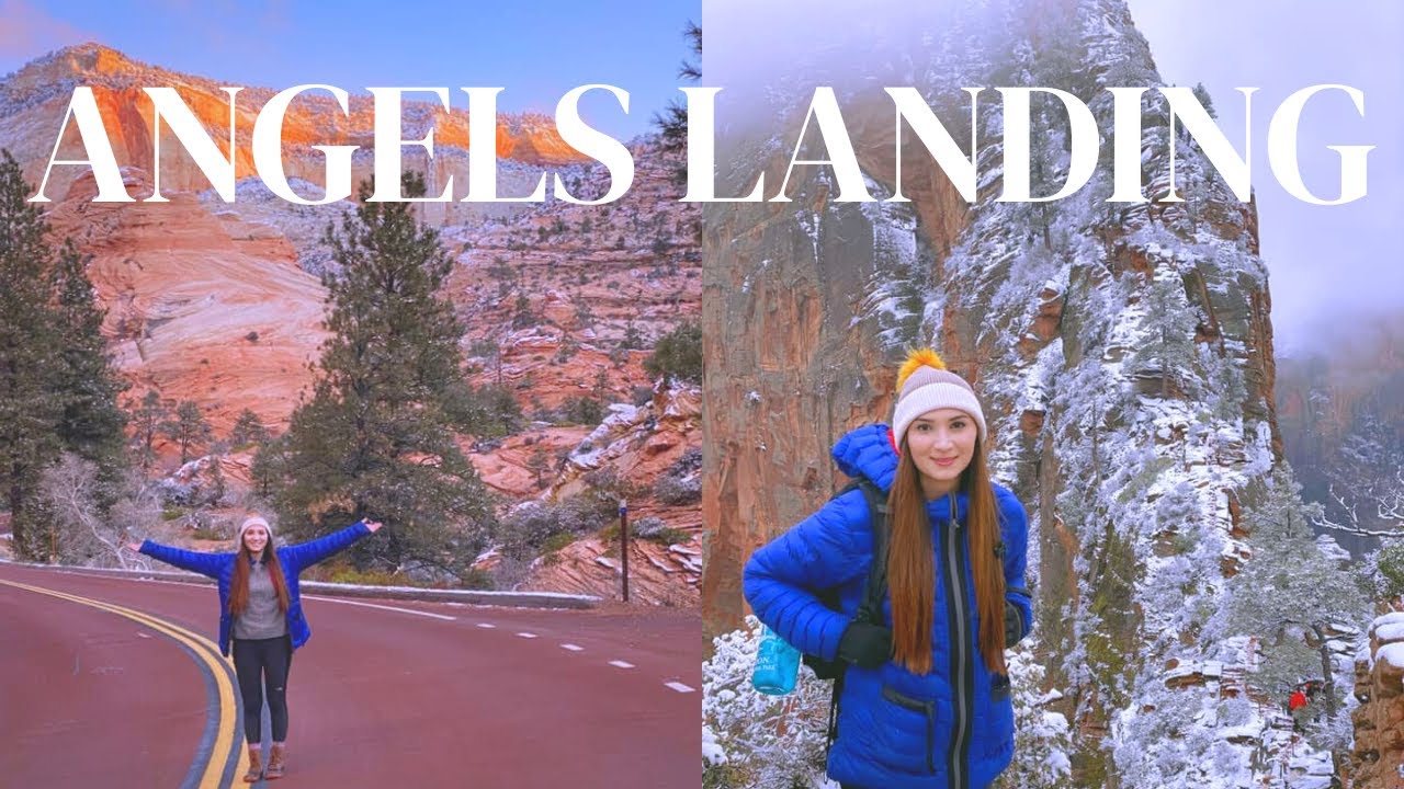 ANGELS LANDING IN WINTER | Zion National Park in the snow! USA road trip & travel vlog