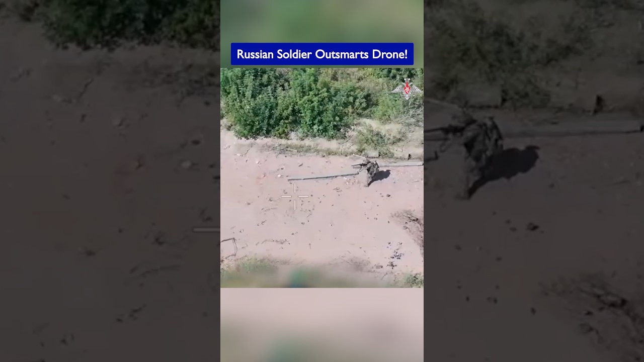 Russian Soldier Tactically Shoots Down FPV Drone!