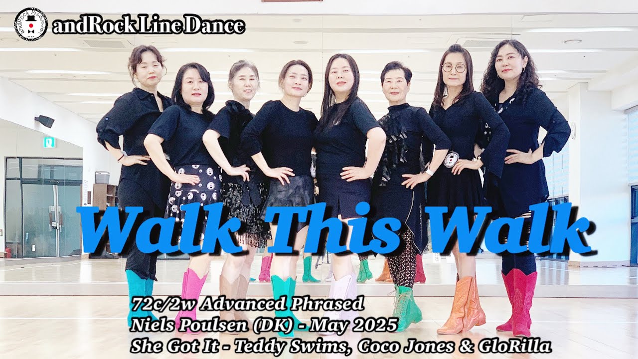 Walk This Walk Line Dance(Advanced Phrased) - Demo / 앤드락라인댄스 / 민라인댄스코리아고양일산지부