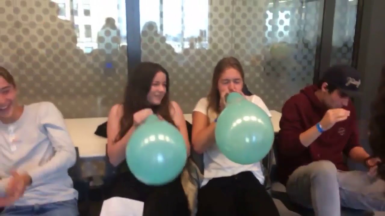 Lots of people do the balloon popping challenge many loud pops at school (must watch)