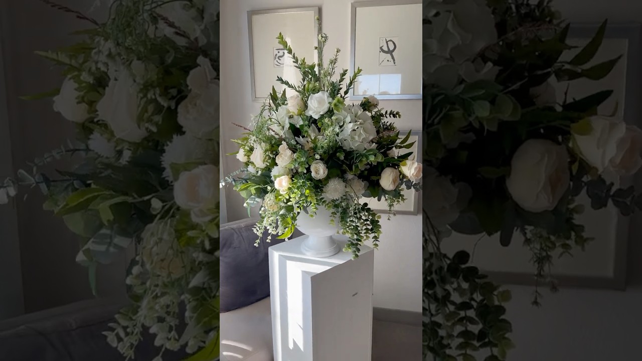 Urn Vase Arrangements | Faux Floral Arranging #weddingflowers