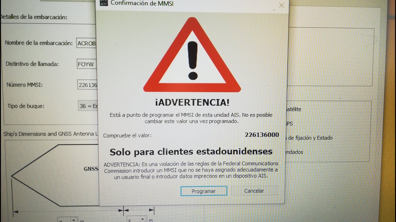 Configuración MMSI en AIS