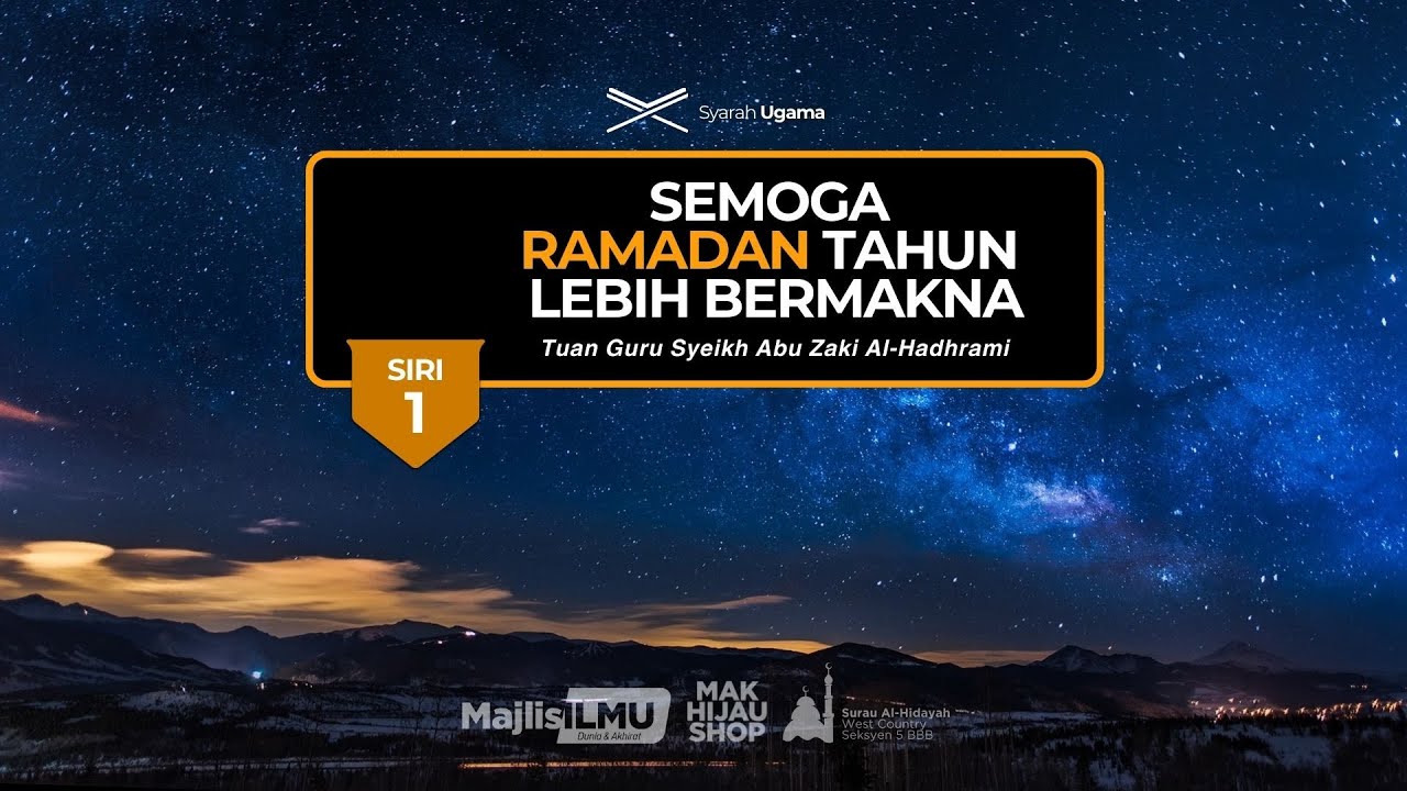 Siri 1: Semoga Ramadan Tahun lebih bermakna  - TG Syeikh Abu Zaki Al Hadhrami#fypyoutube #malaysia