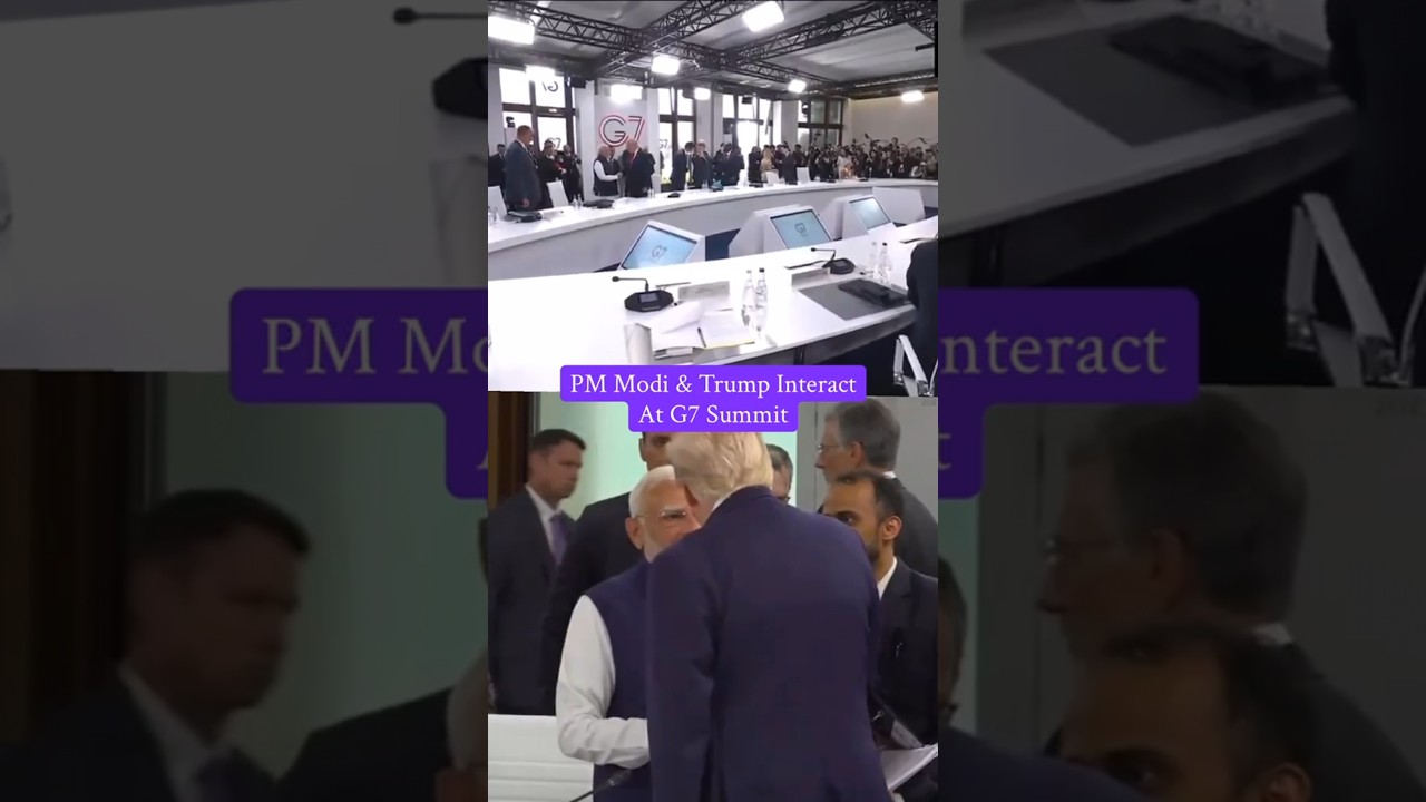 VIRAL | Modi & Trump Share A Moment At G7 Summit Amid High-Stakes Talks | #modi #trump #viral