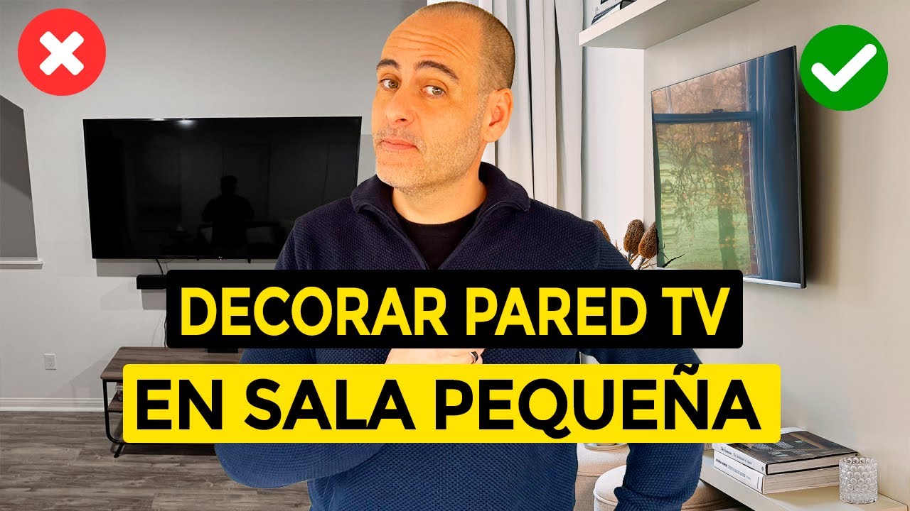 📺C&Oacute;MO DECORAR PARED TV PEQUE&Ntilde;A EN UNA SALA PEQUE&Ntilde;A | ELEGANTE Y BONITA