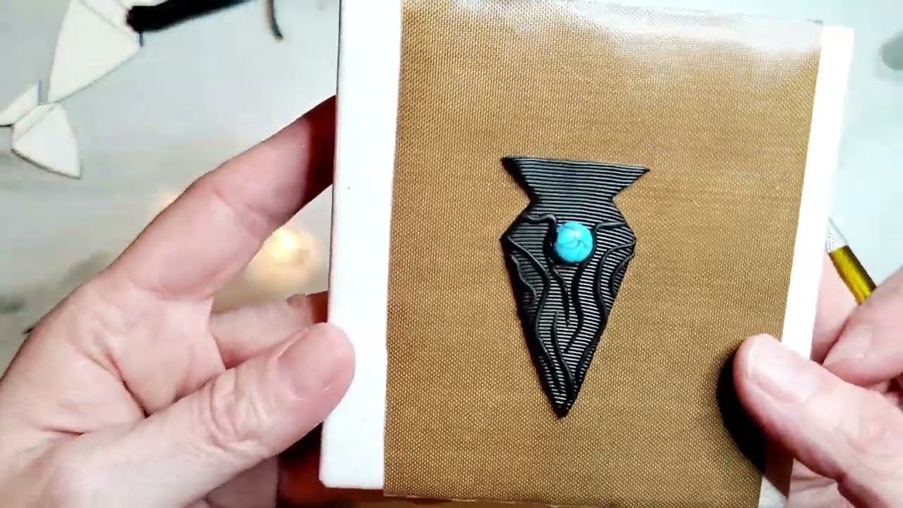 Easy, Polymer clay arrowhead set using real gemstones tutorial