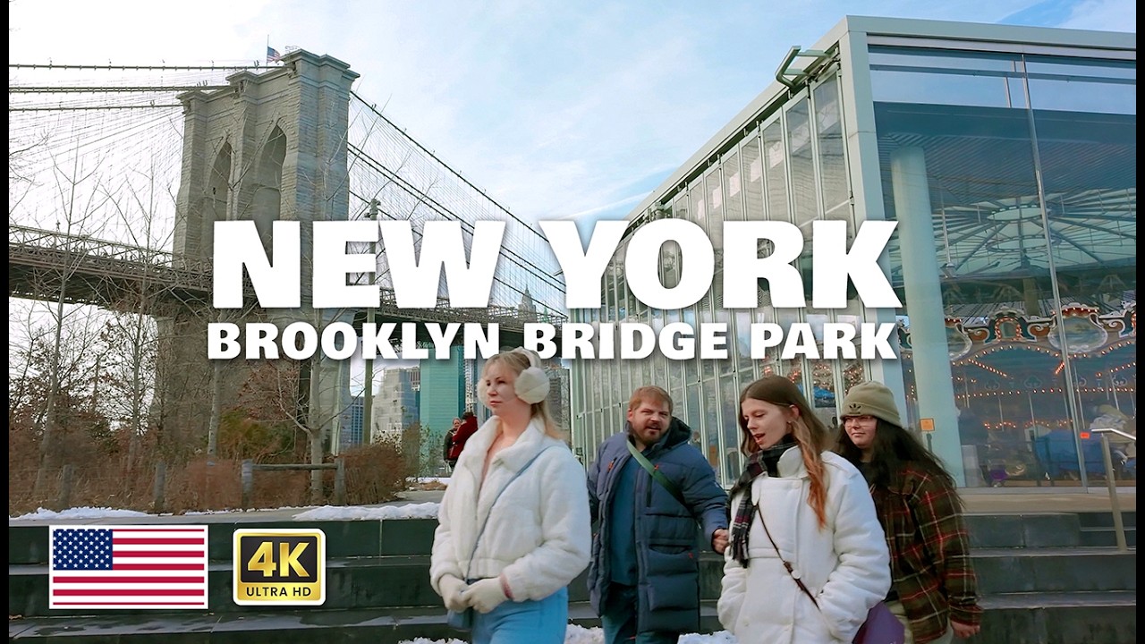 NEW YORK CITY 🇺🇸 Brooklyn Bridge Park Walking Tour 4K | Travel USA