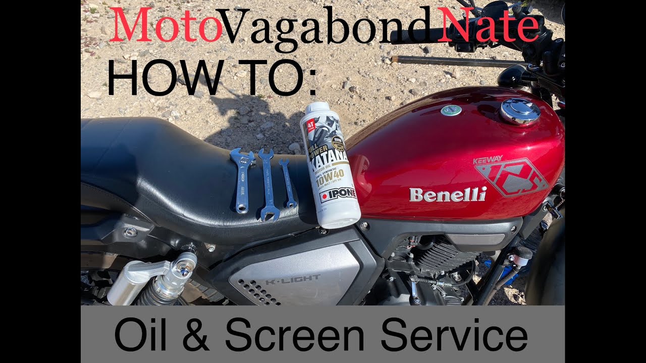 MVN: HOW TO - Benelli K-Light Keeway 125 Oil & Screen Service