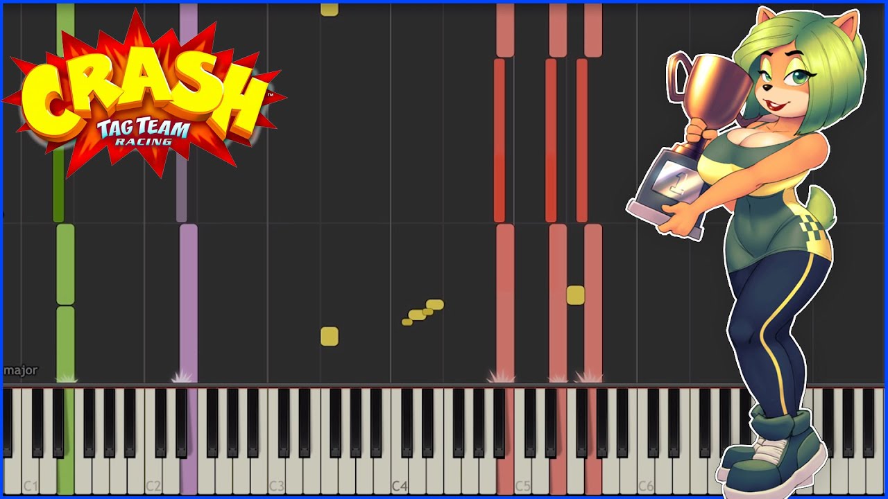 Evilocity - Crash Tag Team Racing [Piano Tutorial] Synthesia MIDI CTTR クラッシュ・バンディクー がっちゃんこワールド  ピアノ