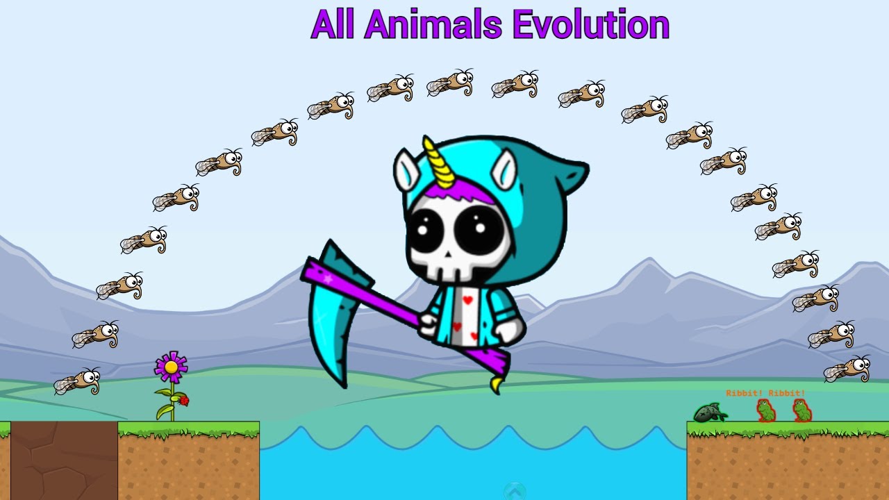 Unicorn Reaper And All Animals Evolution (EvoWorld.io)